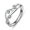 Ensure 925 Sterling silver Fine Jewelry Hollow Out Design Setting CZ Rose Flower Ring For Women