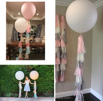 tissue paper balloon tassels