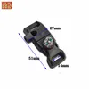Colored plastic buckle/survival knife with fire starter/paracord buckle