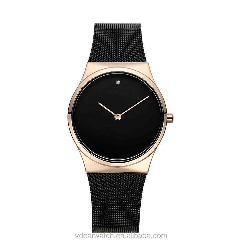 Charming mesh strap blank own label watches custom brand men watches with your own logo