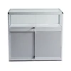 High end lockable door silver aluminum portable exhibition glass display case trade show glass display case
