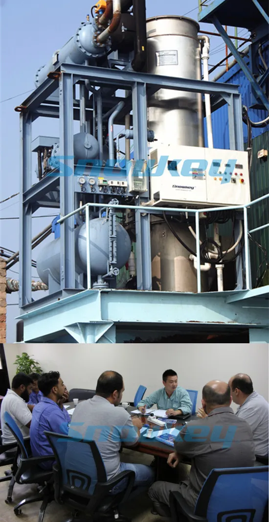Snowkey Split Type 15 Ton Tube Ice Machine Philippines For Ice Plant