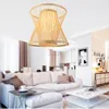 High quality Chinese Bamboo lantern living room pendant lamp rattan ceiling lighting bamboo hanging lamp from Zhongshan