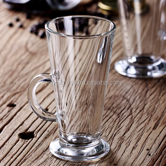 Latte coffee cups, turkish coffee cups, french coffee cups, glass coffee cups with handle