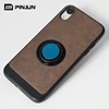 Luxury classics pu leather soft tpu bumper protective cover ring holder kickstand case for Samsung j4 plus leather slim cover