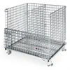Heavy Duty Collapsible Metal Wire Stackable Wire Mesh Container with Separators