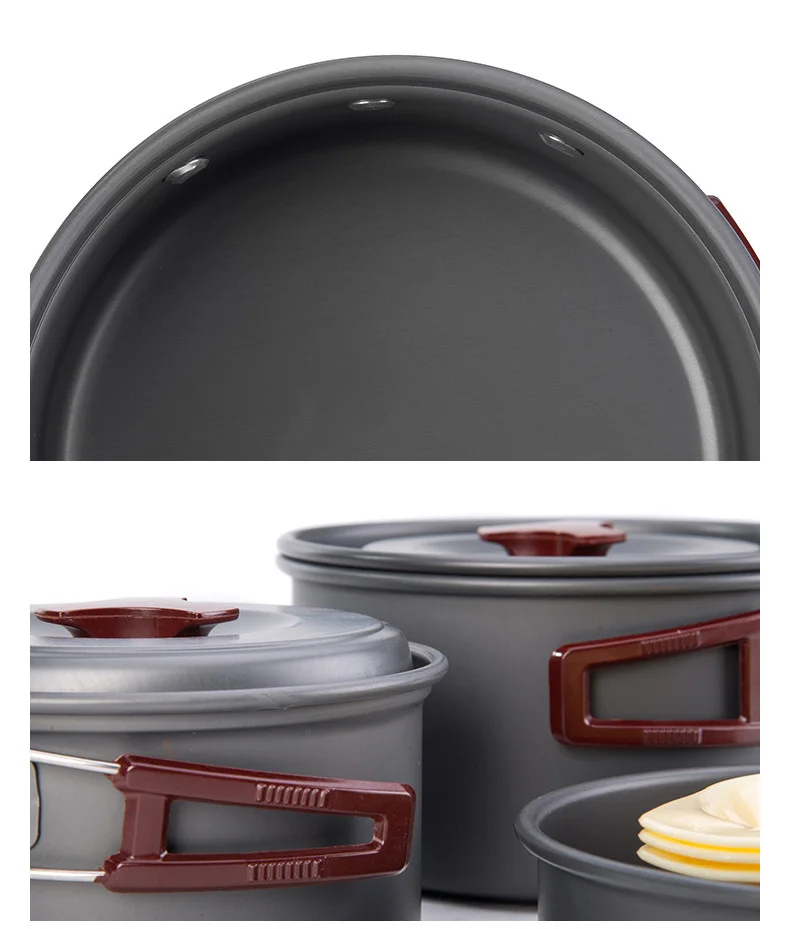 camping cookware set for 4