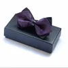 bali style elegent custom black plain bow tie gift packaging paper box wholesale