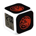 Game of thrones Jon Snow Daenerys targaryen 3D LED table alarm clock 2016 New Ice and