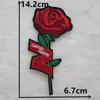 Rose embroidery flower patches Hot melt patches clothes down jacke embroidery patch Motif Stripes Clothes Stickers