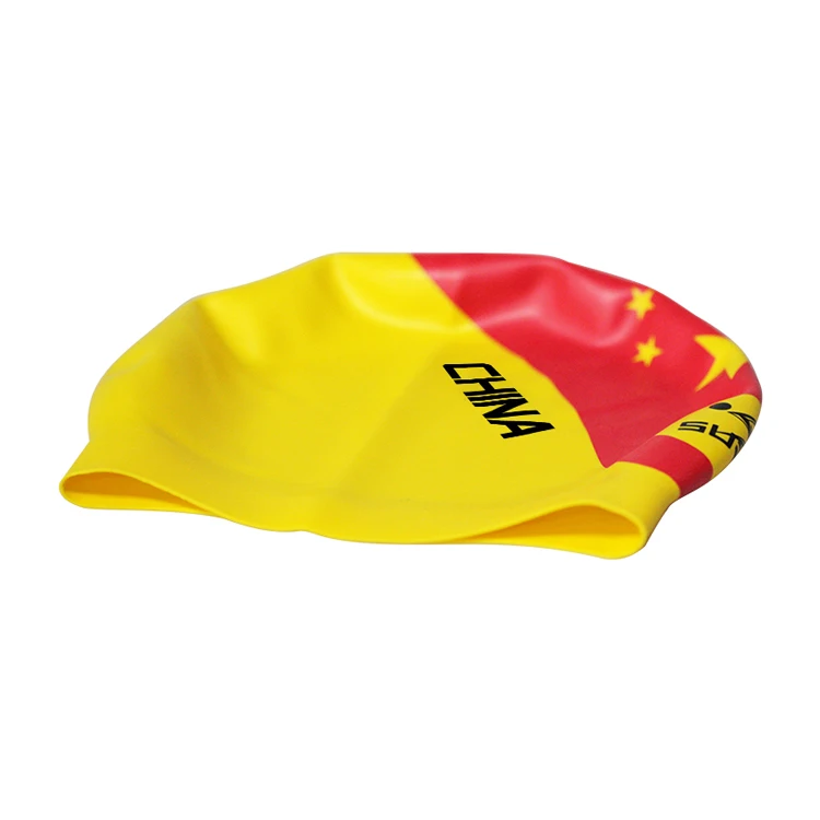 Adult National Flags Design Swim Cap Brands for Sport Events