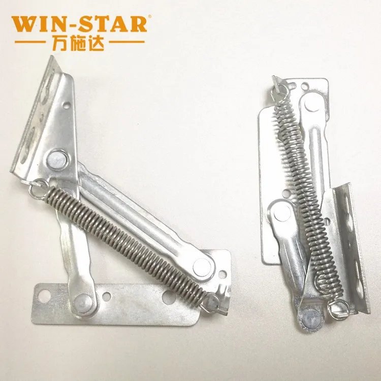 High Quality Metal Furniture Hinges For Sofa Bed Adjustable Storage Ottoman Hinge White Zinc