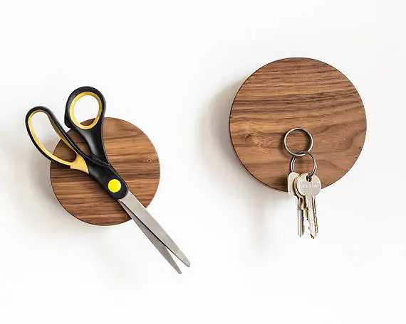 Wooden Wall Decor Hanging Hook Magnetic Key Holder Organizer System Wooden Wall Decor Hanging Hook Magnetic Key Holder Organizer System For