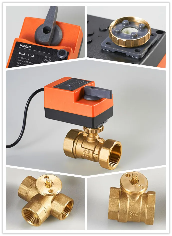 Fan Coil 3 Way Valve,Motorized Ball Valve For Fan Coil Unit,Motorized