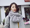 spring and winter ladies long white scarf Plush warm female rabbit fur snood scarf