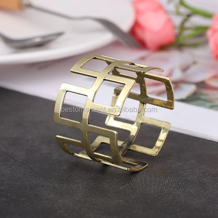 Bulk Rose Gold Metal Napkin Ring Holders For Wedding Buy Rose Gold