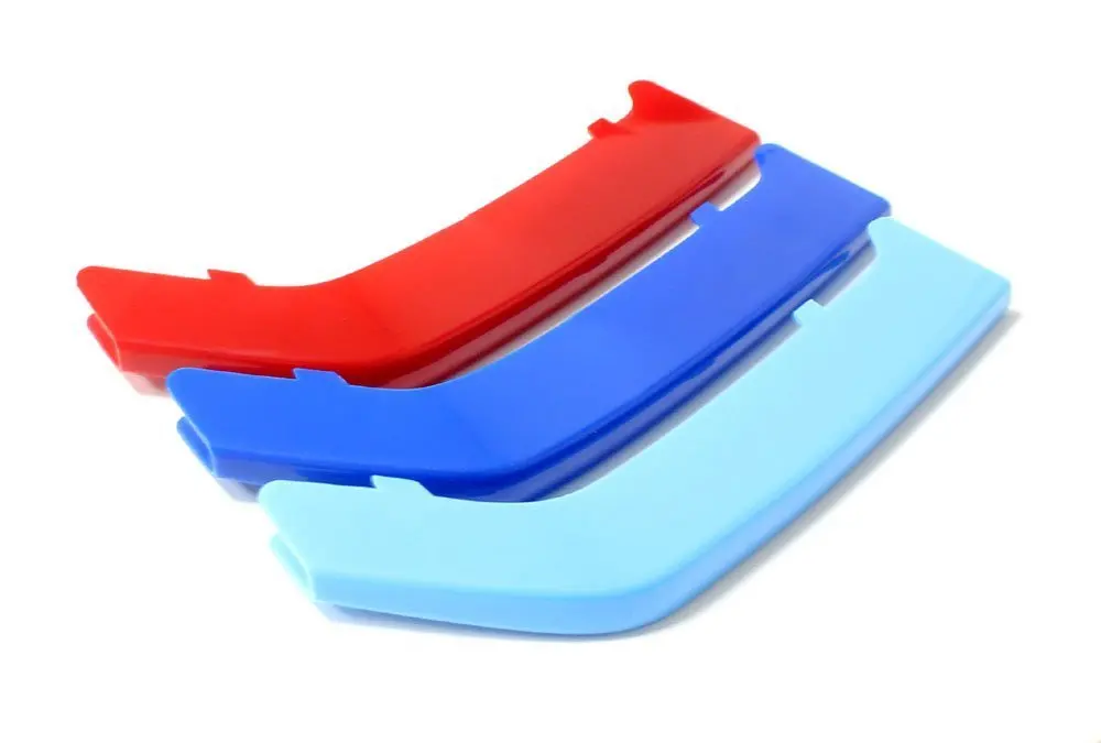 E-Bro Colored Exact Fit Grille Insert Trims For BMW (13-16 3 Series 8-Beam M-Performance Black Grill)