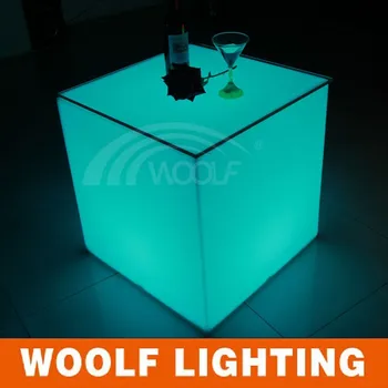 led cube table