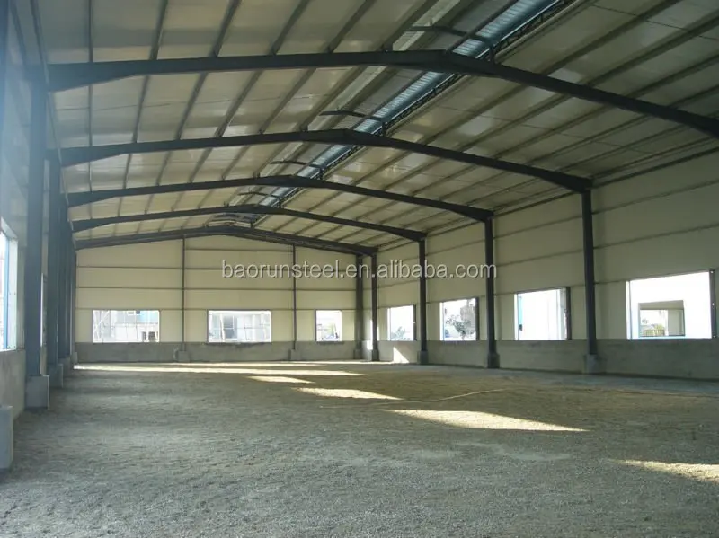 Curved Roof Design Structural Steel Shed Warehouse 