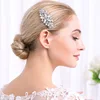 Factory Direct Luxury Flower Leaf Clusters Lush Hair Ornaments Rhinestone Bridal Jewelry For Bride