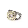 Due Gold Silver Tone Cocktail Ring