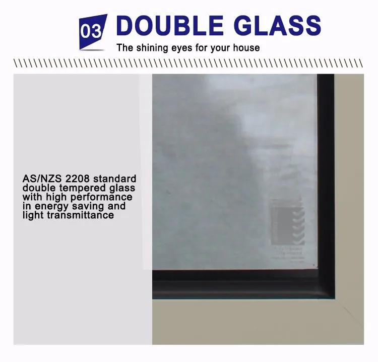 New design aluminum frame casement window with Australia hardware