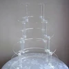 6 Tier Clear Acrylic cupcake and cake tower display stand circular Party Acrylic cake showcase show stand