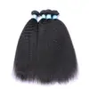 Kinky Straight Brazilian Hair Weave Bundle Coarse Yaki Human Hair Bundles Yaki Straight Hair Extensions