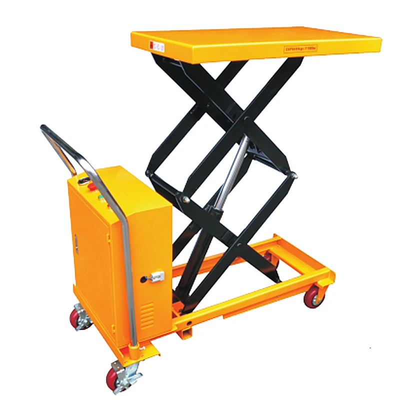 Double Scissor Small Semi Electric High Lift Table Advanced Table Lift