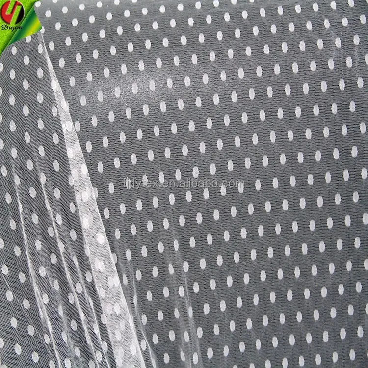 
wholesale embellished stretch polka dot tulle fabric 