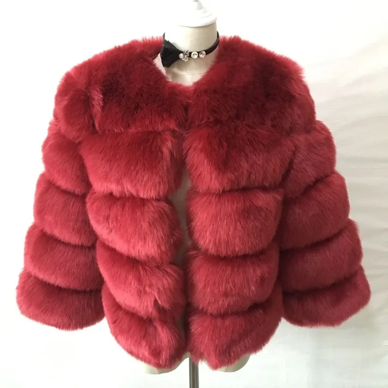 Mink Coats Women 2018 Winter New Fashion Pink FAUX Fur Coat Elegant Thick Warm Outerwear Fake Fur Jacket Chaquetas Mujer