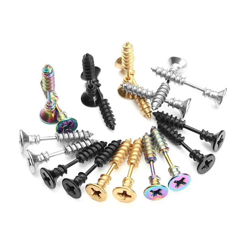 surgical steel screw back earrings