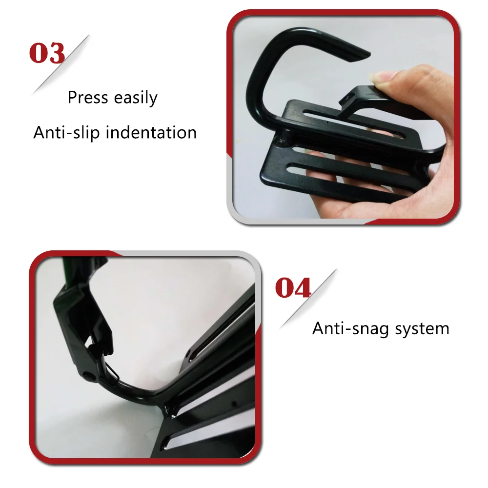 Stainless Steel 316 Snap Hook Outdoor Sport Climbing D Type Snap Hooks With Plate Used With Strap