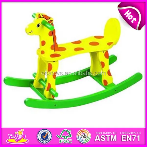 2015 New Wooden Rocking Horse Toy For Kids,Lovely Cow Style Wooden