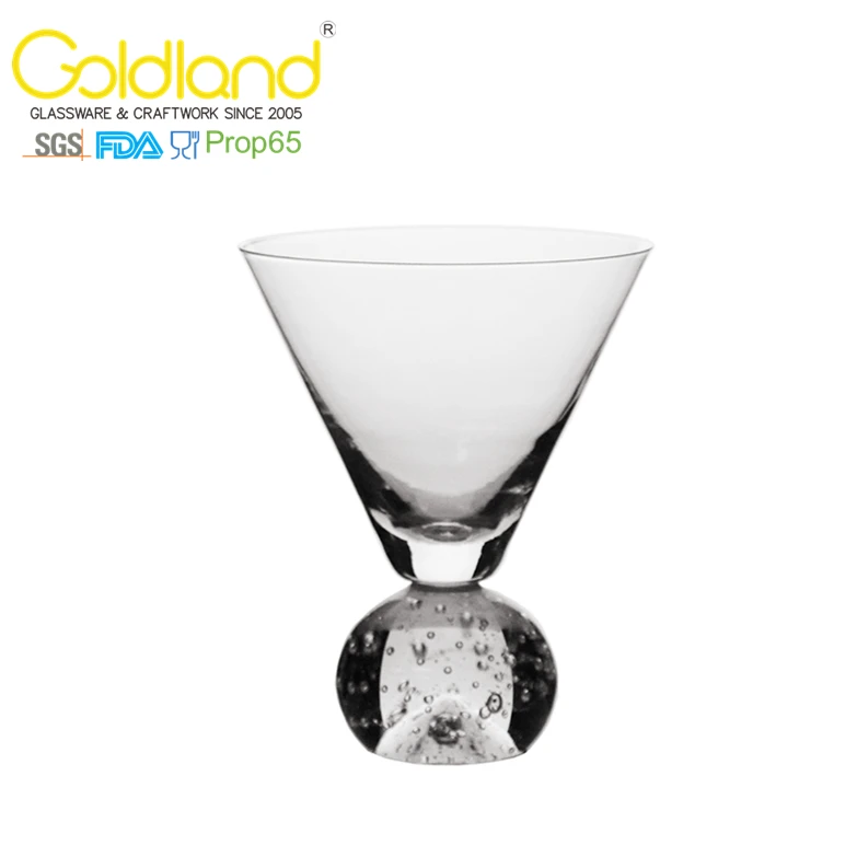 Air Bubble Base Cocktail Glass Copos De Ball Bottom Whiskey Martini