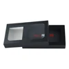 Luxury leather wrapped rigid cardboard paper gift boxes for belt buckle, Senior buckle loop packaging boxes