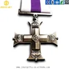 2019 new design 3D metal antique bronze cross medal without paint