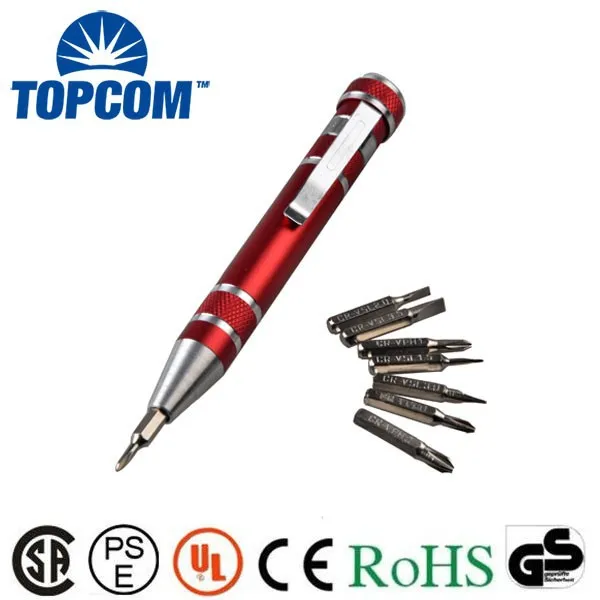 Multifonction 8 en 1 Mini En Aluminium Precision Stylo Tournevis Tournevis Set