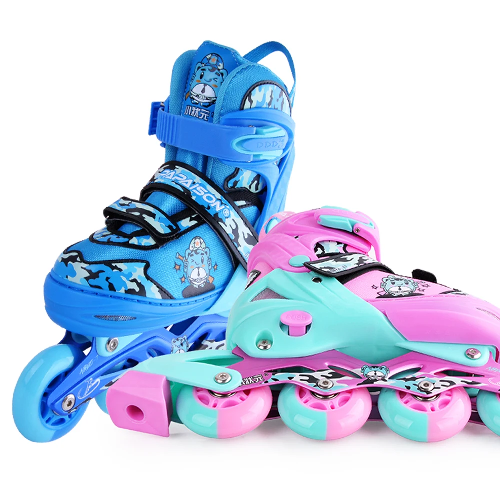 Boys And Girls Retractable Lightup Wheels Inline Roller Skates Buy Roller Skates Boys