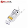 MT-5054 China Supply Metal Shield RJ45 Cat6A Connector 8P8C Cat7 FTP Plug With Gold Plated