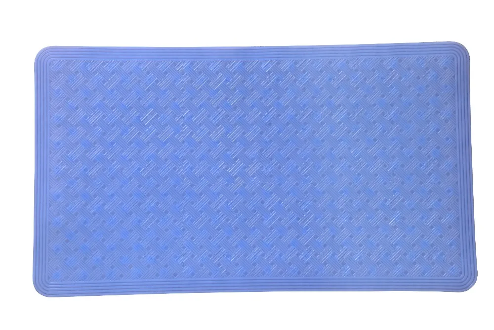 Woven Pattern Silicone Bath Mat,Translucent Bathroom Mat With Suction