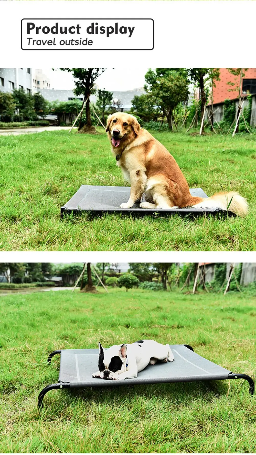 Elevated Pet Bed,Wrought Iron Metal Frame Dog Bed Waterproof,Metal