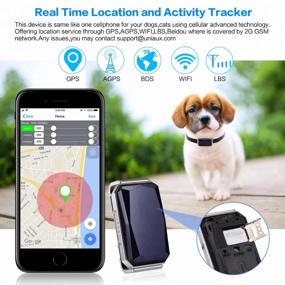 365GPS G12P IP67 Waterproof Pets GPS Tracker Satellite AGPS Wifi LBS APP+Web+SMS Real-time Tracking System Collar for Dogs Cats