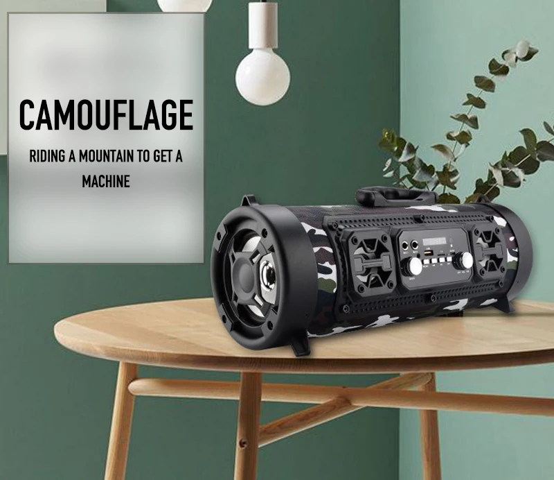 Hifi Portable wireless Speaker FM Radio Move KTV 3D Sound system Sound bar sub woofer portable column FM radio speaker - ANKUX.COM