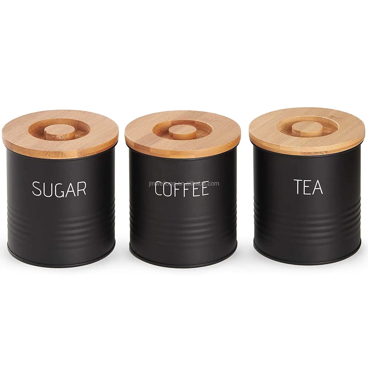 Matte Black Gold Bread Bin With Bamboo Lid Canister Sets Buy Canister Sets,Canister,Metal