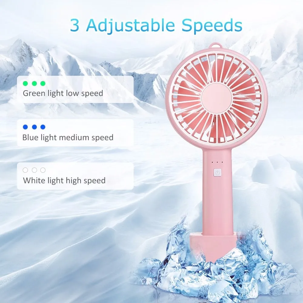 Mini Handheld Fan,Portable Mini Fan With Buildin 2600mah Usb