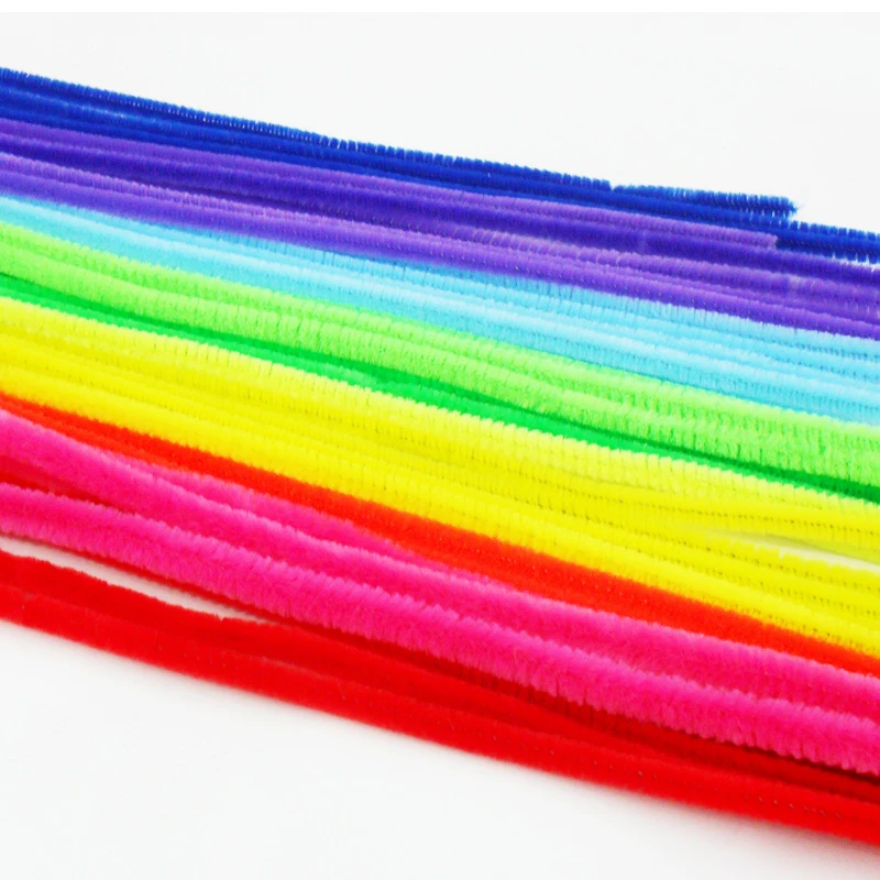 Golden Curly Glitter Chenille Stem Tinsel Pipe Cleaners Buy Glitter