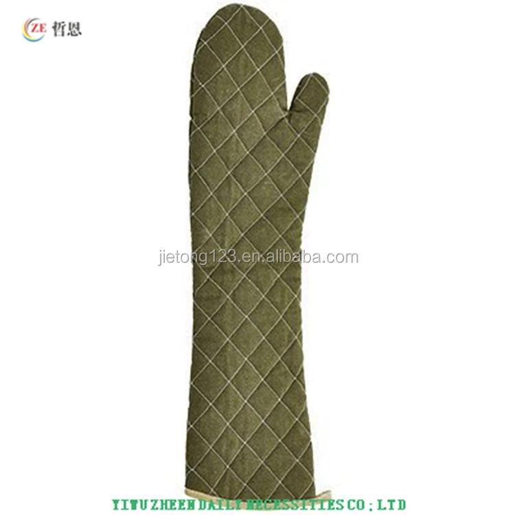 Heat Resistant Flame Retardant Fire Resistant 24" Oven Mitt With Extra