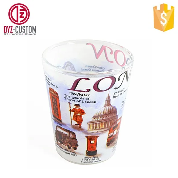 Collectible Souvenir Shot Glass Full Printing London Souvenir Shot