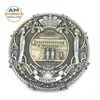 Custom 3D brass medallion security coin, with two tone plating coin
